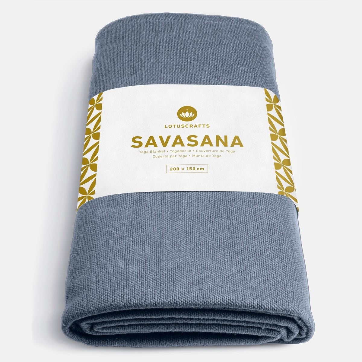 Lotuscrafts - Κουβέρτα Yoga Savasana - Indigo Dust - 100% βαμβάκι (οργανικό) Διαστάσεις: 200 x 150 cm - mykarma.gr