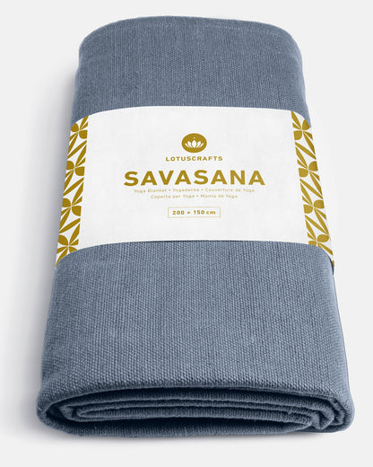 Lotuscrafts - Κουβέρτα Yoga Savasana - Indigo Dust - 100% βαμβάκι (οργανικό) Διαστάσεις: 200 x 150 cm - mykarma.gr
