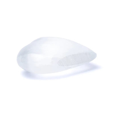Όρθια Καρδιά από Λευκό Σεληνίτη (White Selenite) σε σχήμα καρδιάς Διαστάσεις: 8 εκ - mykarma.gr