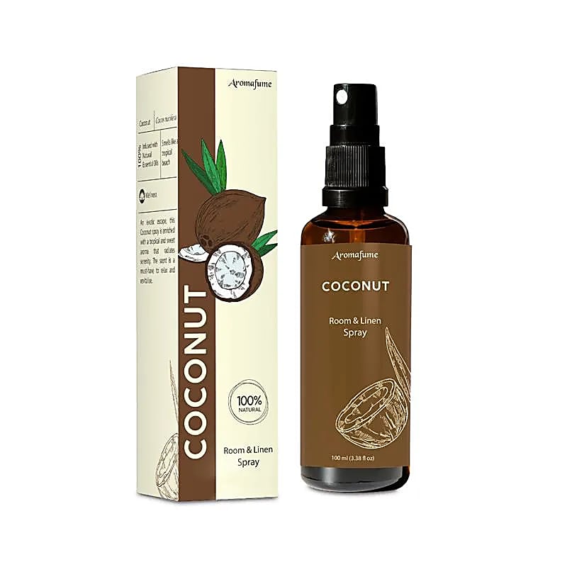 Room & Linen Spray - Φυσικό Σπρέι δωματίου “Coconut” για καθαρισμό χώρου - καθαρισμός αύρας - με Αιθέριο Έλαιο Καρύδας  100 ml