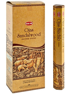 HEM Ινδικό Αρωματικό Στικ - Σανταλόξυλο (Ojas Sandalwood) 20γρ