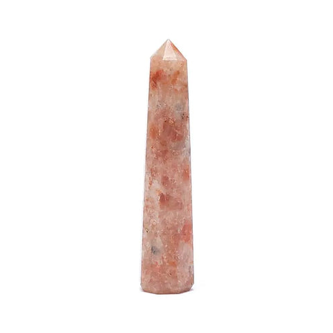 Φυσικό ορυκτό πέτρωμα-Οβελίσκος (Obelisk) Ηλιόλιθος (Sunstone) Διαστάσεις: 8 x 2 cm