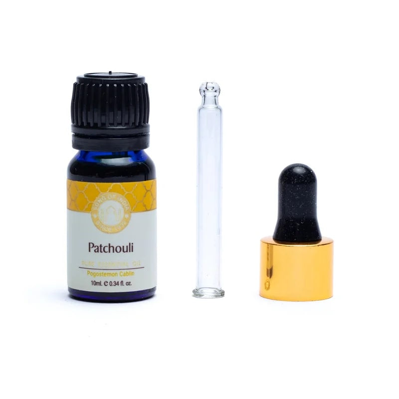 Αιθέριο Έλαιο Πατσουλί (Patchouli) με σταγονόμετρο  10ml - mykarma.gr
