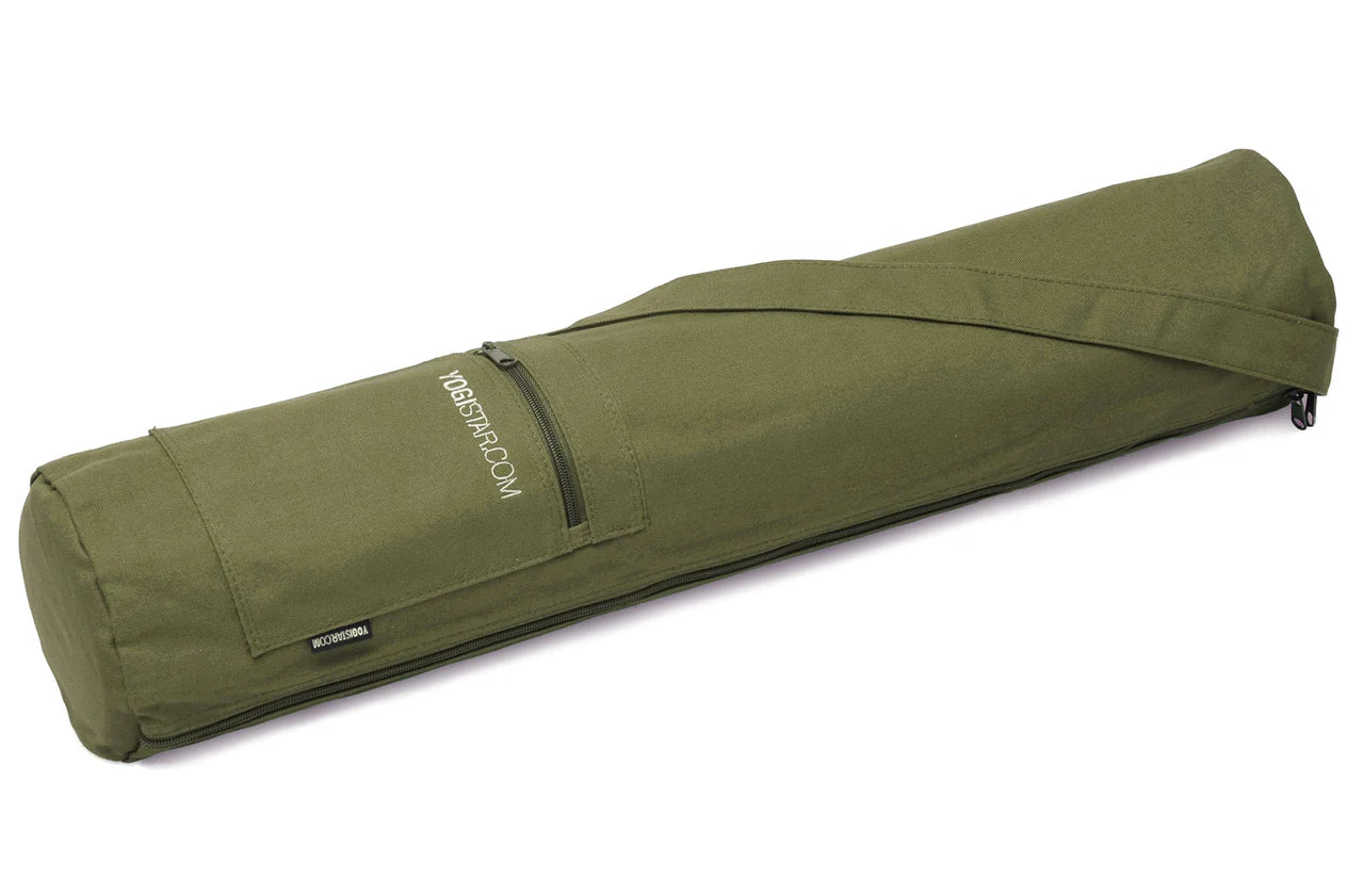 Yogistar- Τσάντα για στρώμα γιόγκα 'Basic' Zip  cotton - Olive - 65 cm - mykarma.gr