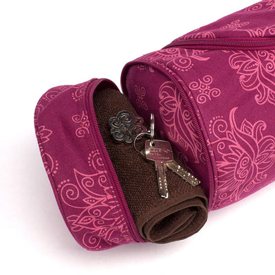 Bodhi Yoga Asana Mat Bag Maharaja - Τσάντα Μεταφοράς για στρώμα “Lotus” - βαμβάκι - berry Διαστάσεις 60 cm - mykarma.gr