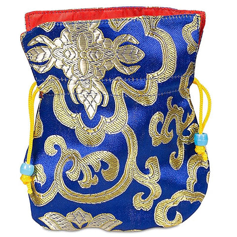 Μωσαϊκό Τσαντάκι/Πουγκί  Lotus μπλε με κόκκινο για Mala & κοσμήματα Διαστάσεις: 10 × 14 εκ