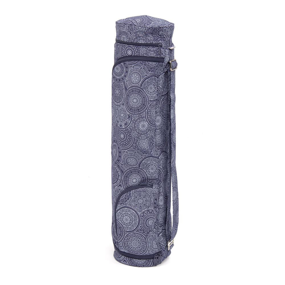 Bodhi Yoga Asana Mat Bag Maharaja - Τσάντα Μεταφοράς για στρώμα “Mandala” - βαμβάκι - dark blue Διαστάσεις 60 cm - mykarma.gr