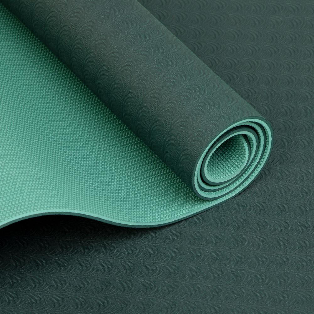 Bodhi Στρώμα για Yoga & Pilates - TPE Lotus Pro - dark green/green  183 x 60 cm, 6 mm