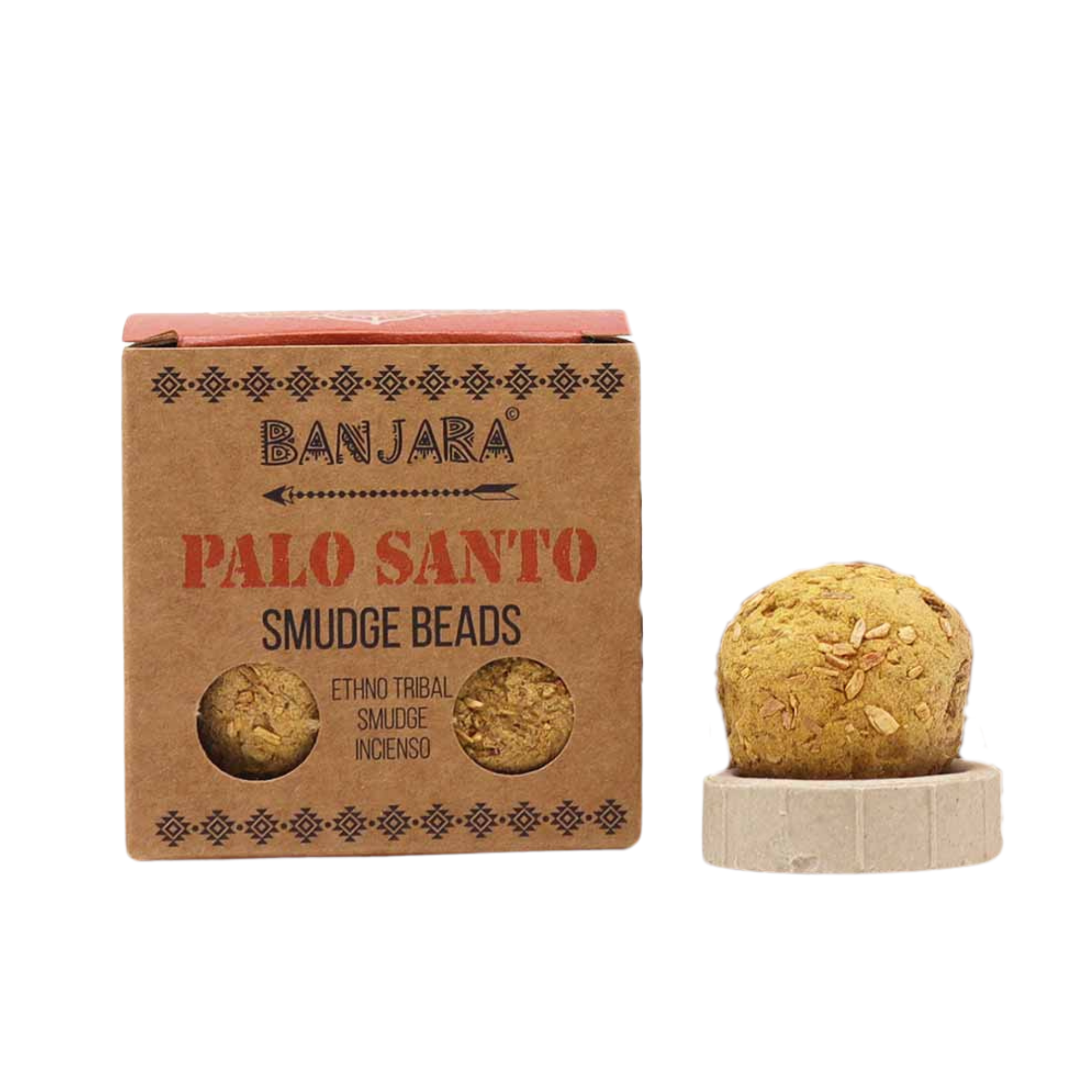 Θυμίαμα Banjara Premium Smudge Bombs Καθαρισμού Χώρου με Palo Santo  5τμχ & Βάση