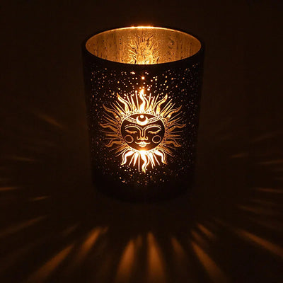 Κηροπήγιο “Sleeping Moon & Sun” Διαστάσεις: 10 x 12,5 cm - mykarma.gr