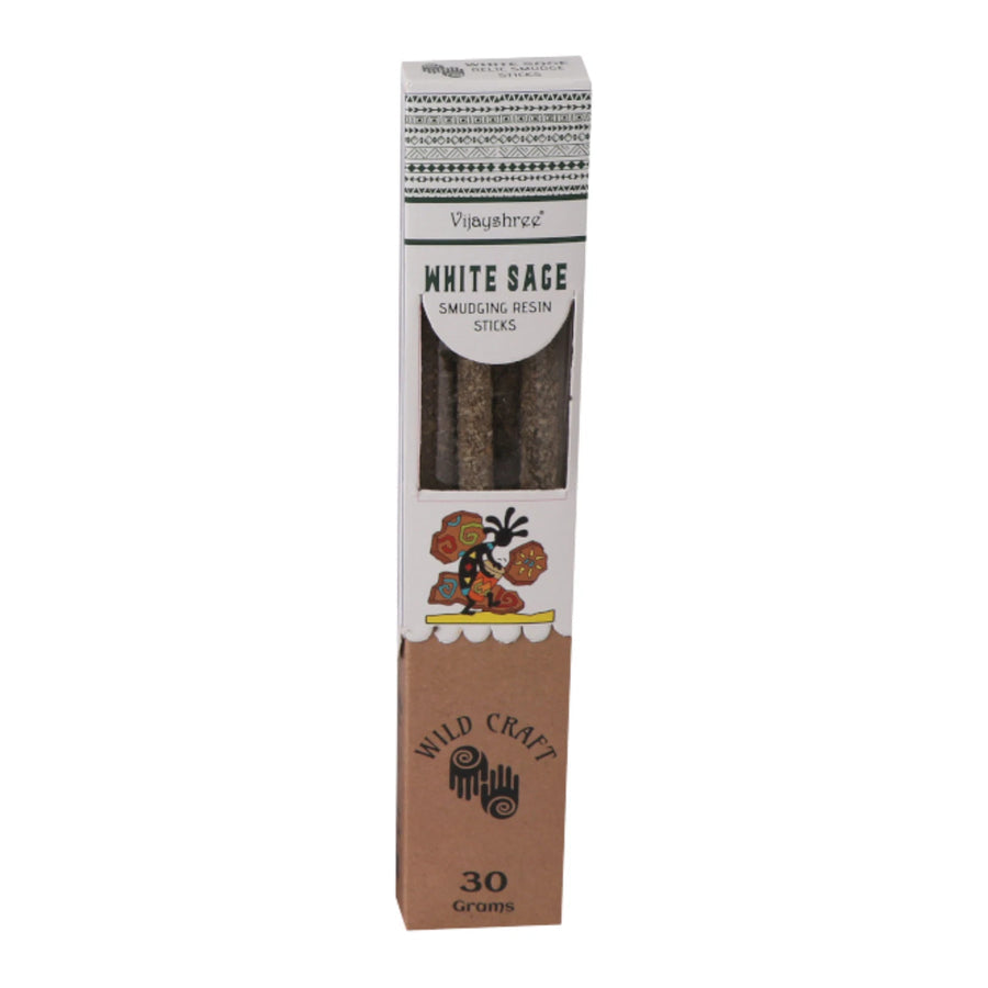 Αρωματικά Στικ Λευκό Φασκόμηλο – Golden White Sage Smudging Resin Stick (Ρητινώδες Στικ Καύσης) 30g - mykarma.gr