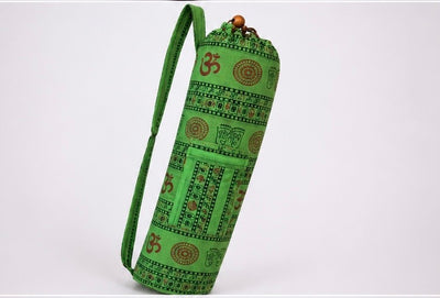 Boho Yoga Mat Bag - Τσάντα Μεταφοράς “Ohm” για στρώμα με πρακτικό κορδόνι - λεπτό βαμβάκι - ποικιλία χρωμάτων Διαστάσεις: 73x22x12 cm Ø12 cm