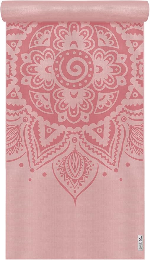 Yogistar - Στρώμα γιόγκα Basic Art Collection 'Spiral Mandala' (velvet rose) Διαστάσεις: 183 εκ x 61 εκ x 4 mm Βάρος 1,25 kg - mykarma.gr