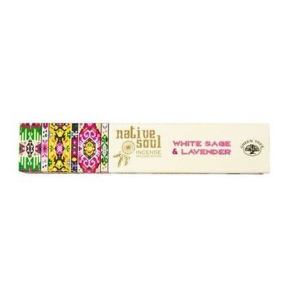 Αρωματικά Στικ: Green Tree Native Soul White Sage (Λευκό Φασκόμηλο) + Lavender (Λεβάντα)  15 g - mykarma.gr