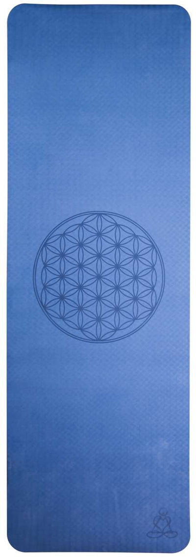 Ecofriendly Yoga Mat - Στρώμα TPE - “Flower of Life”- dark blue/light blue Διαστάσεις: Μήκος: 182 εκ Πλάτος: 61 εκ Πάχος: 6 mm - mykarma.gr