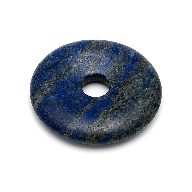 Μενταγιόν Donut - Λάπις Λάζουλι (Lapis Lazouli) Διαστάσεις: 5 εκ (Η συσκευασία περιέχει 1 τεμάχιο) - mykarma.gr