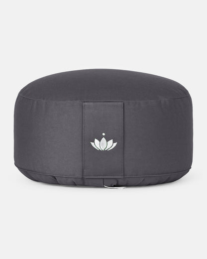 Lotuscrafts Μαξιλάρι διαλογισμού Lotus - Anthracite Διαστάσεις: 31 × 15 εκ - mykarma.gr