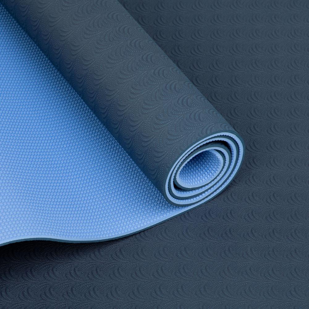 Bodhi Στρώμα για Yoga & Pilates - TPE Lotus Pro - blue/light blue  183 x 60 cm, 6 mm