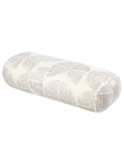 Lotuscrafts Restorative L μαξιλάρι Bolster - Wood Grain Light Taupe - κάλυμμα απο οργανικό βαμβάκι & γέμιση Καποκ μαλλί  Διαστάσεις: 72 × 30 x 20 εκ - mykarma.gr