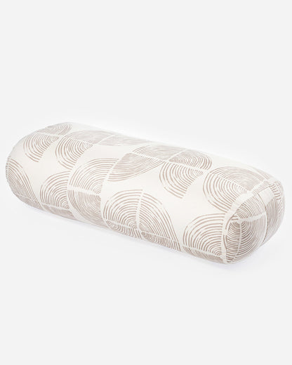Lotuscrafts Restorative L μαξιλάρι Bolster - Wood Grain Light Taupe - κάλυμμα απο οργανικό βαμβάκι & γέμιση Καποκ μαλλί  Διαστάσεις: 72 × 30 x 20 εκ - mykarma.gr