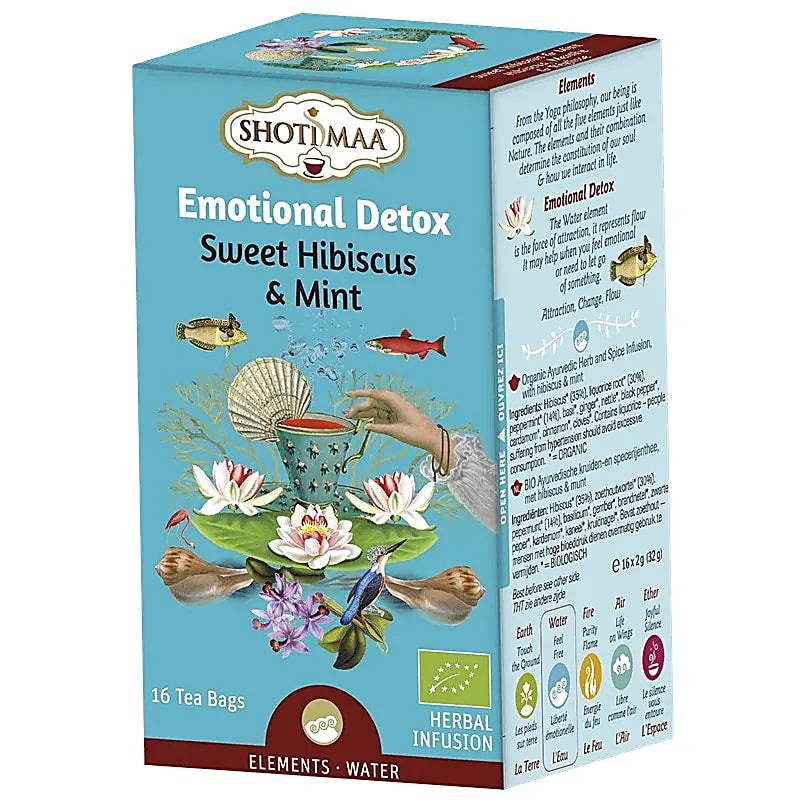 Organic Shoti Maa Tea «Συναισθηματική αποτοξίνωση» Sweet Hibiscus & Mint - 16 φακελάκια Αγιουρβεδικό Τσάι Ιβίσκος & Μέντα - χωρίς καφεΐνη - mykarma.gr