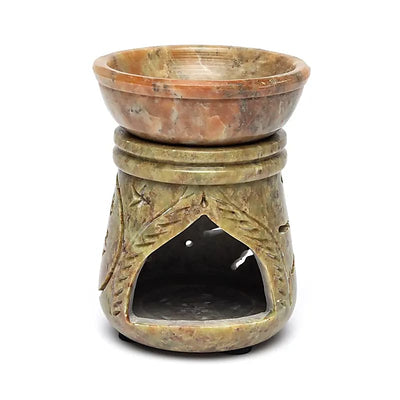 Αρωματική Λάμπα/Καυστήρας Soapstone "Ήλιος & Σελήνη" απο σαπουνόπετρα - με αφαιρούμενο δοχείο λαδιού Διαστάσεις: 10x7,5 cm Βάρος: 400 g - mykarma.gr