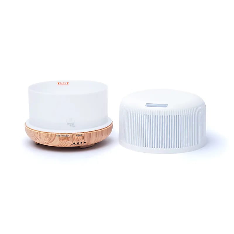 Ultrasonic aroma diffuser “Round”- διαχυτής αρώματος για Αιθέριο έλαιο-με καλώδιο ρεύματος & Led Περιεκτικότητα: 300 ml Μέγεθος: 10x13.2x13.2 cm - mykarma.gr