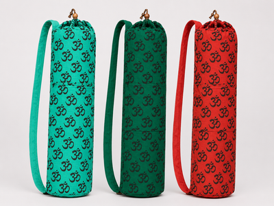 Yoga Mat Bag - Τσάντα Μεταφοράς για στρώμα με πρακτικό κορδόνι - βαμβάκι - ποικιλία χρωμάτων Διαστάσεις: 74x14 cm Ø14 cm