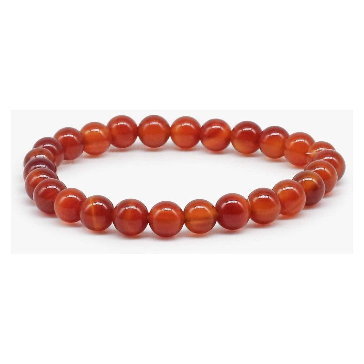 Ελαστικό Βραχιόλι από Καρνεόλη (Carnelian) Α ποιότητας Διαστάσεις: 19 εκ Χάντρες: ± 5 mm