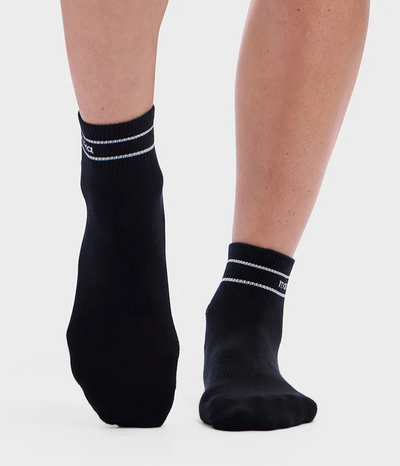 Manduka Αντιολισθητικές Κάλτσες - EQUILIBRIA ANKLE CREW SOCKS – Yoga & Pilates - Black  No 36-41