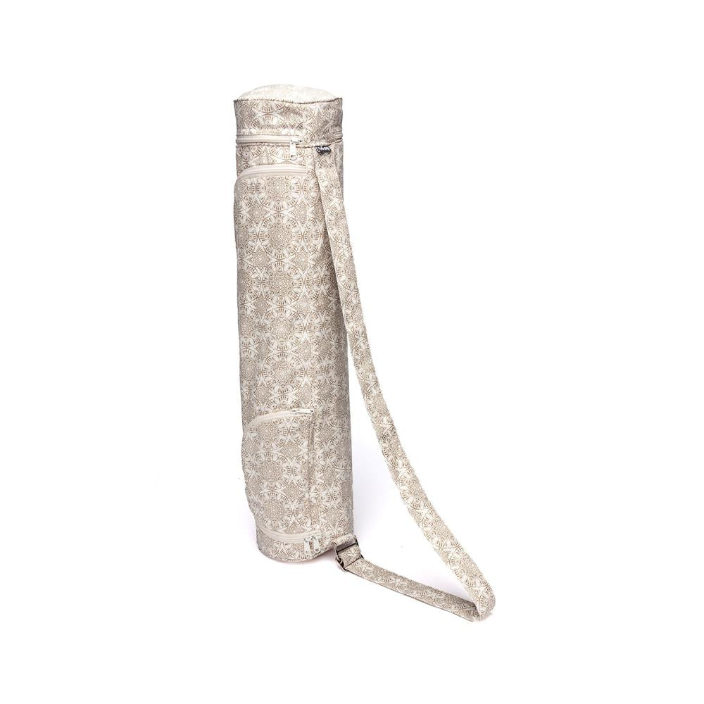 Bodhi Yoga Asana Mat Bag Maharaja - Τσάντα Μεταφοράς για στρώμα “Madurai” - βαμβάκι - ecru Διαστάσεις 60 cm - mykarma.gr