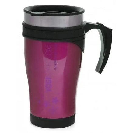 Yogistar - DRINKING Thermo Mug Retro - Θερμό Μπουκάλι/Κύπελλο Νερού Γιόγκα από Ανοξείδωτο Χάλυβα - raspberry 400ml - mykarma.gr