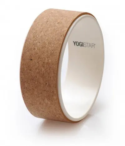 Yogistar - Yoga Wheel Cork/White - Τροχός Γιόγκα Block  32,5cm x 13cm - mykarma.gr
