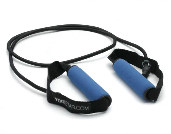 Yogistar Fitness Toning Tube Soft - Λάστιχο Αντίστασεις με λαβές αφρού - light blue Μήκος: 130 cm - mykarma.gr