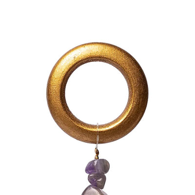 Κρύσταλλοι Feng Shui-Ηλιοπαγίδα (Suncatcher) με λωτό, αμέθυστο & κρυστάλλινες σφαίρες Crystal String κρυστάλλινη διακόσμηση Διαστάσεις: ±30x15 cm - mykarma.gr