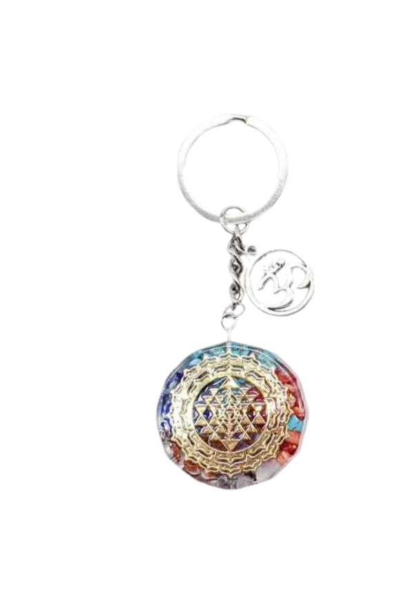 Οργονίτες - Μπρελόκ Orgonite “Yantra” με ημιπολύτιμους λίθους «7 Chakra”- Προστασία & Ενδυνάμωση
