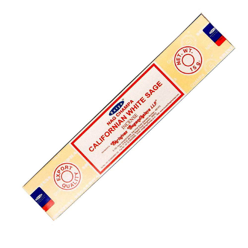 Αρωματικά Στικ - Satya Nag Champa - Καλιφορνέζικο Λευκό Φασκόμηλο (Californian White Sage) Βάρος: 15γρ