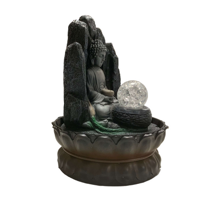 Συντριβάνι “Meditation Buddha” με μπάλα & LED Διαστάσεις: 20 x 20 x 28 cm