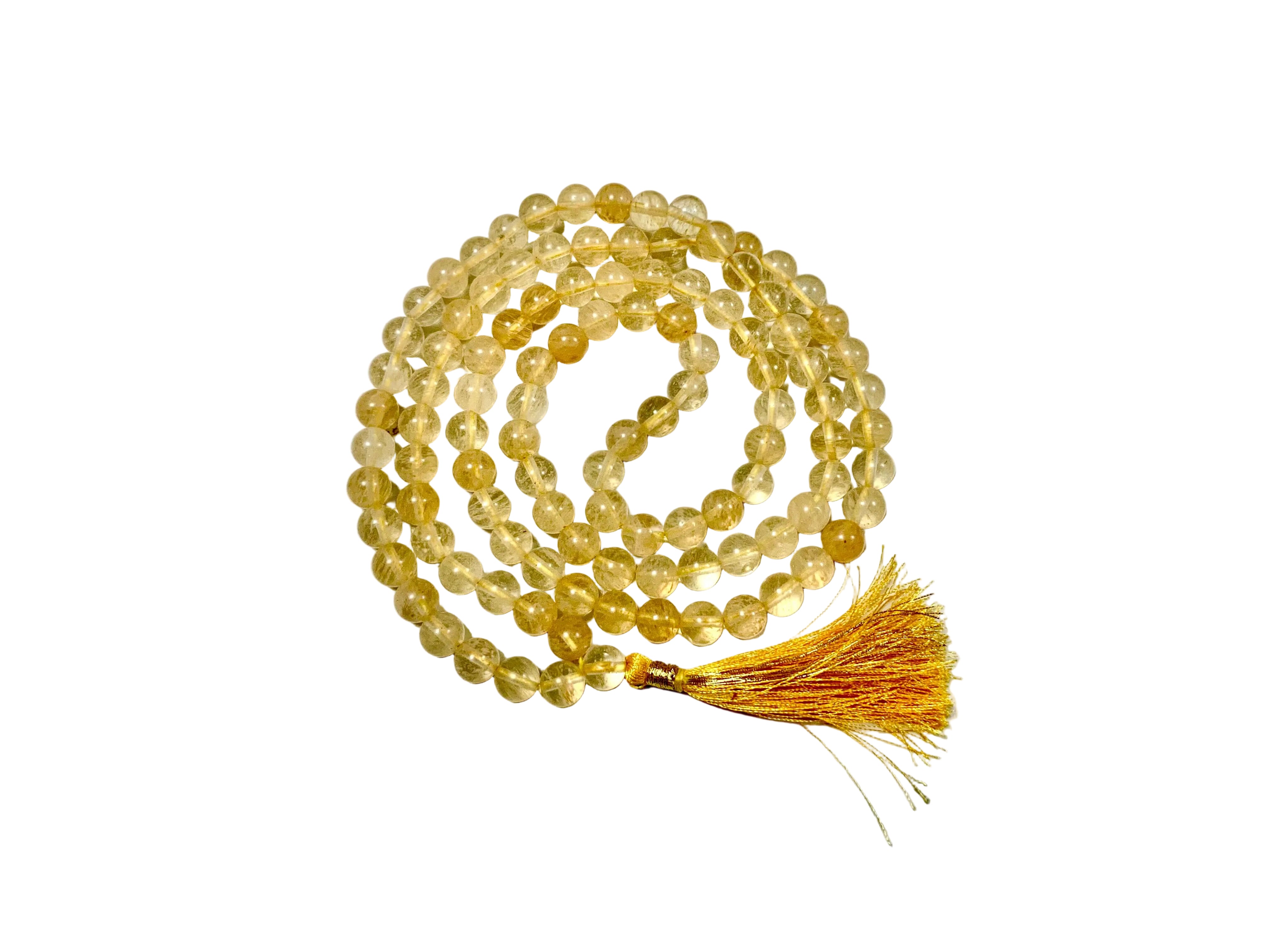 Mala από Χρυσό Χαλαζία (Golden Quartz) - 108 χάντρες των 0,7 cm - mykarma.gr