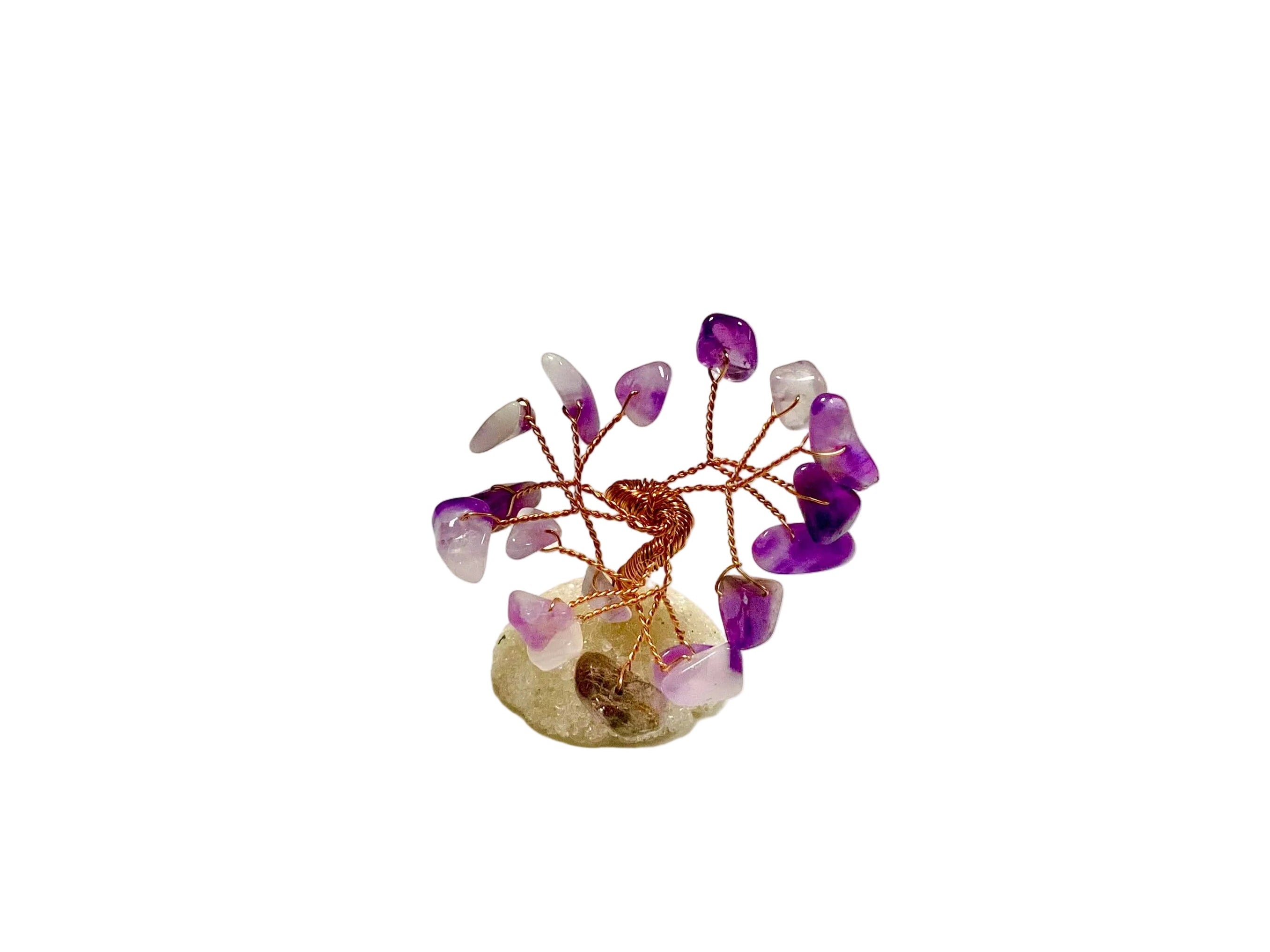 «Δέντρο της Ζωής» για Τύχη & Αφθονία με Ημιπολύτιμους λίθους Αμέθυστο (Amethyst) Υψος: ±5,5 cm Βάρος: 20 g - mykarma.gr