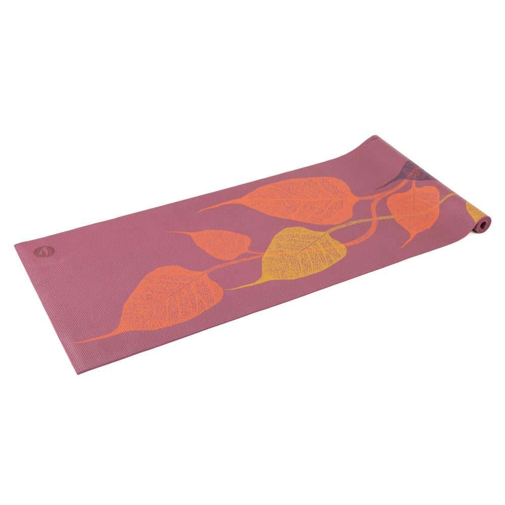 Bodhi Στρώμα γιόγκα Leela “Leaves” - red plum  183 x 60 cm, 4.5 mm  Βάρος: 1,4 kg - mykarma.gr