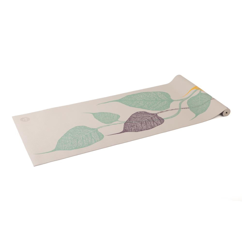 Bodhi Στρώμα γιόγκα Leela “Leaves” - silver cloud  183 x 60 cm , 4,5 mm  Βάρος: 1,4 kg - mykarma.gr