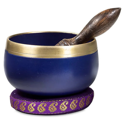 Σετ μουσικό μεταλλικό Singing Bowl 7o Chakra Crown Sahasrara με ραβδί & μαξιλάρι δώρο-μωβ Διαστάσεις: 7,6 εκ Βάρος: 230 γρ - mykarma.gr
