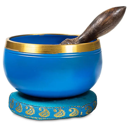 Σετ μουσικό μεταλλικό Singing Bowl 5o Chakra Throat Vishuddha με ραβδί & μαξιλάρι δώρο-μπλε Διαστάσεις: 7,6 εκ Βάρος: 230 γρ - mykarma.gr
