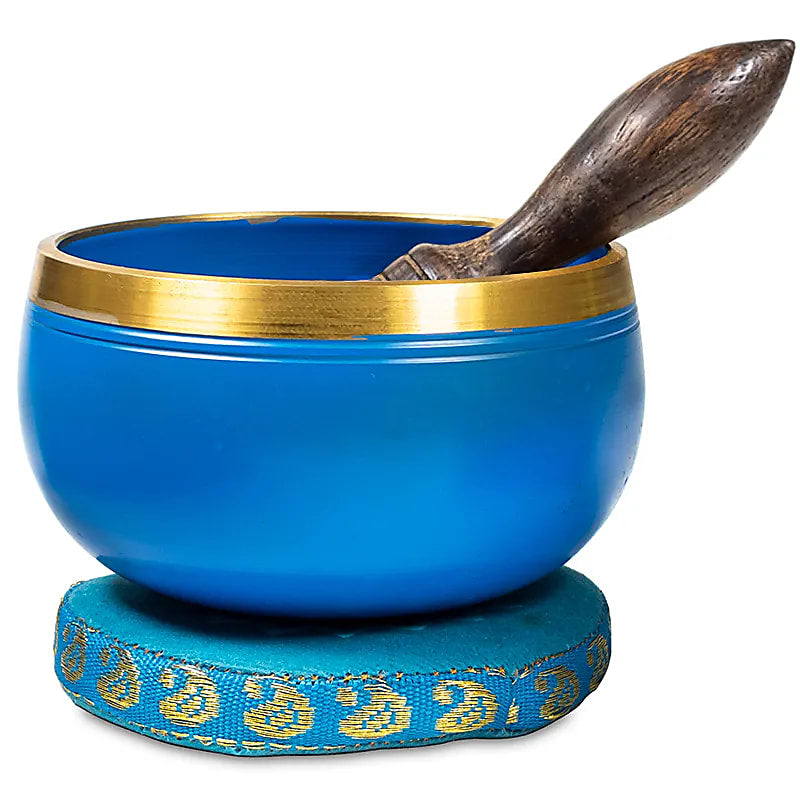 Σετ μουσικό μεταλλικό Singing Bowl 5o Chakra Throat Vishuddha με ραβδί & μαξιλάρι δώρο-μπλε Διαστάσεις: 7,6 εκ Βάρος: 230 γρ - mykarma.gr