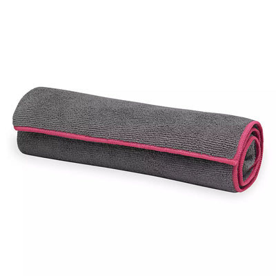 Gaiam - Πετσέτα Χειρός - Hand Yoga Towel - Grey/Fuchsia Red Διαστάσεις: 51cm x 76cm Πάχος: 2,5 mm - mykarma.gr