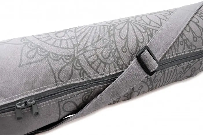 Yogistar- Τσάντα για στρώμα γιόγκα 'Basic' cotton - Lotus Mandala - graphit Διαστάσεις: 86 x 14 cm - mykarma.gr