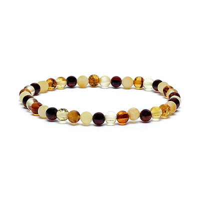 Βραχιόλι απο Κεχριμπάρι (Amber)-ελαστικό Διαστάσεις: 19cm Χάντρες: ± 5mm - mykarma.gr