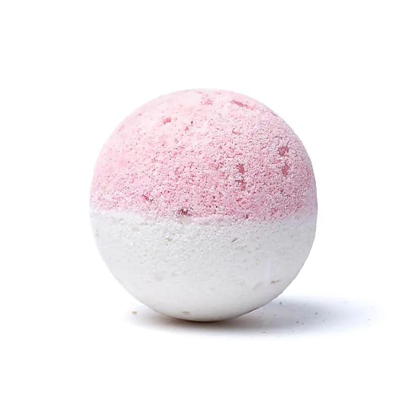 Bath Bomb μπάνιου με θαλασσινό αλάτι,Grape-seed oil,βιταμίνη E - άρωμα Ιαπωνικό Τριαντάφυλλο  ± 145 γρ - mykarma.gr