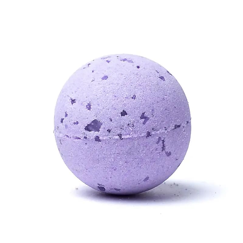 Bath Bomb μπάνιου με θαλασσινό αλάτι,Grape-seed oil,βιταμίνη E - άρωμα Λεβάντα   ± 145 γρ - mykarma.gr